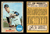 1968 Topps Jim Merritt #64 Minnesota Twins VG front and back of card
