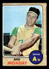 1968 Topps Rick Monday #282 Oakland Athletics VG-EX front of card