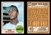 1968 Topps Don Wilson #77 Houston Astros VG-EX front and back of card