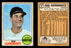 1968 Topps Bob Aspromonte #95 Houston Astros VG-EX front and back of card