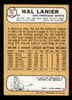 1968 Topps Hal Lanier #436 San Francisco Giants VG-EX back of card