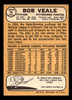 1968 Topps Bob Veale #70 Pittsburgh Pirates VG-EX back of card