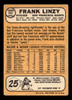 1968 Topps Frank Linzy #147 San Francisco Giants VG-EX back of card
