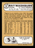 1968 Topps Ray Washburn #388 St. Louis Cardinals VG-EX back of card