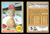1968 Topps Ray Washburn #388 St. Louis Cardinals VG-EX front and back of card