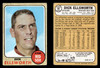 1968 Topps Dick Ellsworth #406 Boston Red Sox VG-EX front and back of card