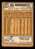 1968 Topps Bill Monbouquette #234 New York Yankees VG back of card