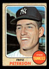 1968 Topps Fritz Peterson #246 New York Yankees VG-EX front of card