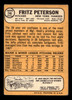 1968 Topps Fritz Peterson #246 New York Yankees VG-EX back of card