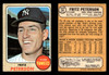 1968 Topps Fritz Peterson #246 New York Yankees VG-EX front and back of card