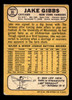 1968 Topps Jake Gibbs #89 New York Yankees VG back of card