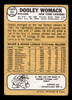1968 Topps Dooley Womack #431 New York Yankees VG-EX back of card