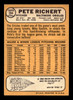1968 Topps Pete Richert #354 Baltimore Orioles VG-EX back of card