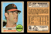 1968 Topps Gene Brabender #163 Baltimore Orioles VG-EX front and back of card