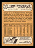 1968 Topps Tom Phoebus #97 Baltimore Orioles VG-EX back of card