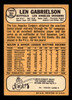 1968 Topps Len Gabrielson #357 Los Angeles Dodgers VG-EX back of card