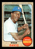 1968 Topps Willie Davis #208 Los Angeles Dodgers VG-EX front of card