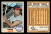 1968 Topps Woodie Held #289 California Angels VG-EX front and back of card