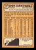 1968 Topps Don Cardwell #437 New York Mets VG-EX back of card