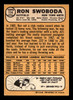1968 Topps Ron Swoboda #114 New York Mets VG-EX back of card
