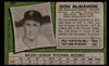 1971 Topps Don McMahon #354 San Francisco Giants VG back of card