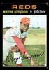 1971 Topps Wayne Simpson #339 Cincinnati Reds VG front of card