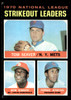1971 Topps Tom Seaver / Bob Gibson / Fergie Jenkins #72 1970 NL Strikeout Leaders HOF VG-EX front of card