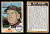 1968 Topps Bill Rigney #416 California Angels VG-EX front and back of card
