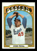 1972 Topps Jose Pena #322 Los Angeles Dodgers VG-EX front of card