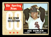 1968 Topps Joe Horlen #377 The Sporting News All-Star Selection VG-EX front of card