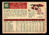 1959 Topps Lee Walls #105 Chicago Cubs VG back of card