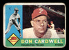 1960 Topps Don Cardwell #384 Philadelphia Phillies Low Grade - Marks front of card