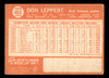 1964 Topps Don Leppert #463 Washington Senators VG-EX back of card