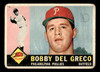 1960 Topps Bobby Del Greco #486 Philadelphia Phillies Low Grade - Creases front of card