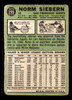 1967 Topps Norm Siebern #299 San Francisco Giants Poor - Back