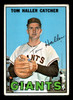 1967 Topps Tom Haller #65 San Francisco Giants Low Grade - Creases - Front
