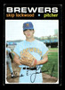 1971 Topps Skip Lockwood #433 Milwaukee Brewers Low Grade - Creases - Front