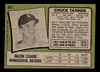 1971 Topps Chuck Tanner #661 Manager Chicago White Sox High Number Low Grade - Creases - Back