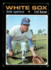 1971 Topps Bob Spence #186 Chicago White Sox RC Low Grade - Creases - Front