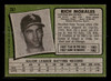 1971 Topps Rich Morales #267 Chicago White Sox Low Grade - Creases - Back