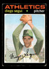 1971 Topps Diego Segui #215 Oakland Athletics Low Grade - Creases - Front