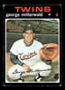 1971 Topps George Mitterwald #189 Minnesota Twins Low Grade - Creases - Front