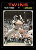 1971 Topps Rich Reese #349 Minnesota Twins VG - Front