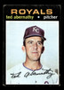 1971 Topps Ted Abernathy #187 Kansas City Royals Low Grade - Creases - Front