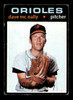 1971 Topps Dave McNally #320 Baltimore Orioles Low Grade - Creases - Front