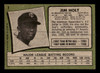 1971 Topps Jim Holt #7 Minnesota Twins RC VG - Back