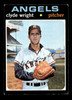 1971 Topps Clyde Wright #240 California Angels Low Grade - Creases - Front