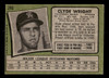 1971 Topps Clyde Wright #240 California Angels Low Grade - Creases - Back