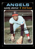 1971 Topps Sandy Alomar #745 California Angels High Number Low Grade - Creases - Front