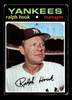1971 Topps Ralph Houk #146 Manager New York Yankees Low Grade - Creases - Front